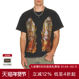 Who Decides War by Ev Bravado RHINESTONE FLAME GLASS 平针T恤