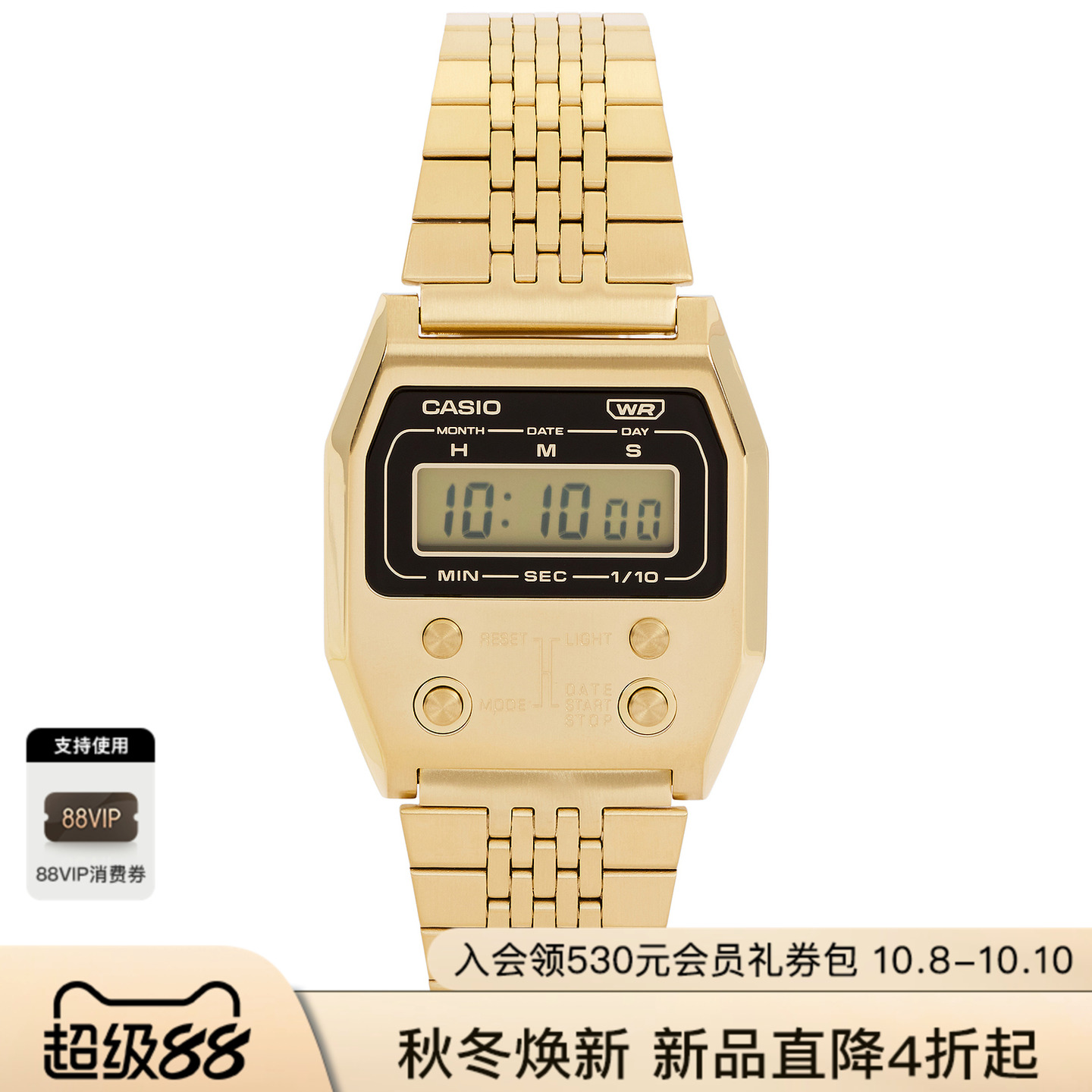 CasioA1100 手表 休闲时尚潮流男REVOLVE  金属美国官网直邮进口