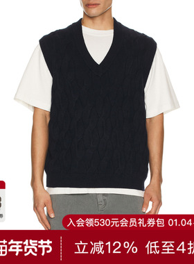 Reiss WALTON 背心 休闲时尚潮流男REVOLVE  蓝色冬季保暖