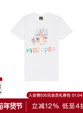 KidSuper DRAWING LOGO T恤 休闲时尚潮流男REVOLVE  白色