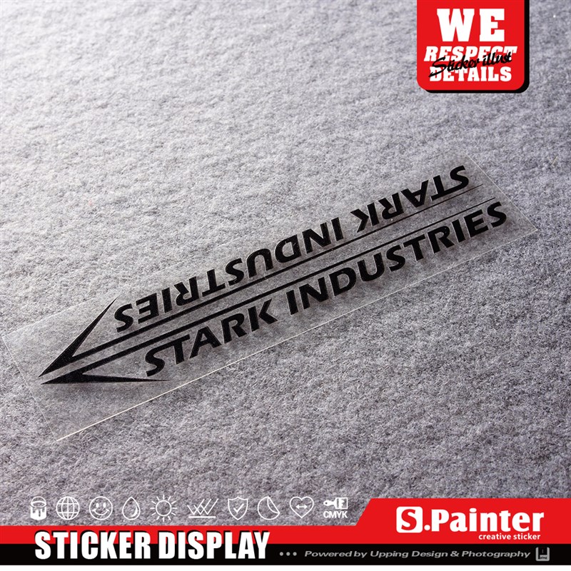 S.P贴绘社 动漫钢铁侠小牛车身贴纸 斯塔克工业摩托电动车反光贴