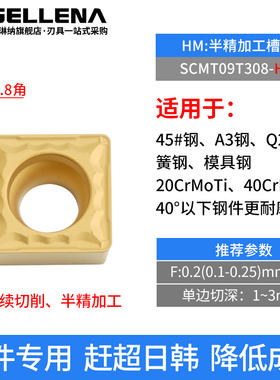 数控刀片SCMT09T304正方形SCGT09T302内孔车刀粒不锈钢SCMT09T308