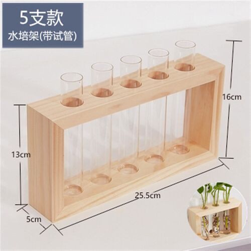 木工小舅 15mm圆孔洞洞板配件水培绿植试管 水养植物容器实木架