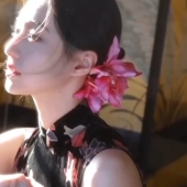 东方美人百合花朵抓夹女旗袍配饰头花发卡侧边夹子气质鸭嘴夹头饰