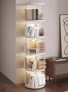 日本进口SA书架落地置物架360度旋转移动展示书柜客厅多层收纳架