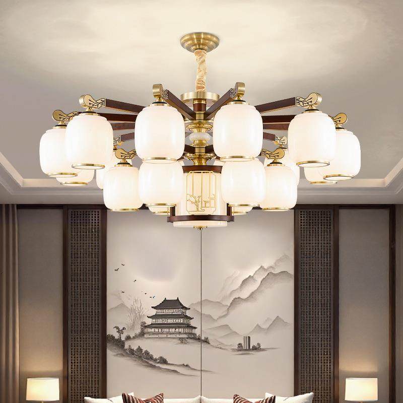 全铜新中式吊灯实木复式楼客厅吊灯大气餐厅中山灯具自建房高档灯,农机/农具/农膜,播种栽苗器/地膜机,淘宝优惠券,粉丝福利购,淘宝优惠卷