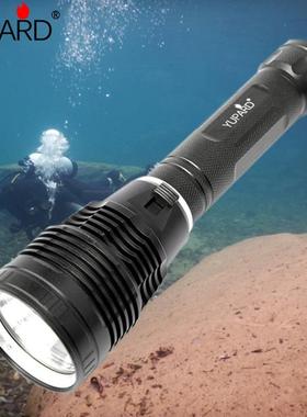 P70大功率强光水下黄光潜水手电夜潜补光拍摄远射探照LED应急灯