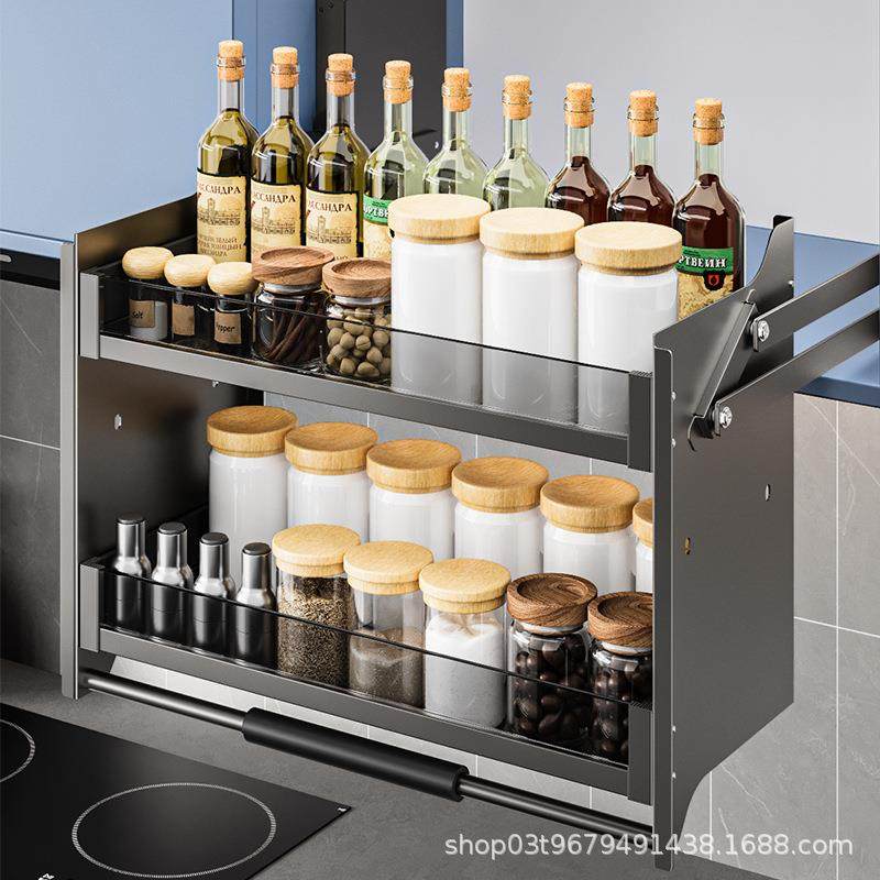 吊柜拉篮 厨房橱柜拉篮吊柜下拉升降开门式置物架调味篮,农机/农具/农膜,播种栽苗器/地膜机,淘宝优惠券,粉丝福利购,淘宝优惠卷