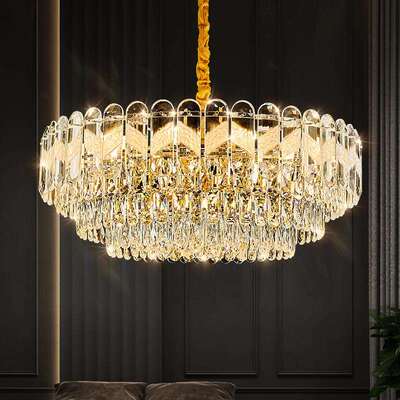 客厅主灯现代轻奢卧室吊灯2025新款网红爆款欧式书房餐厅水晶吊灯