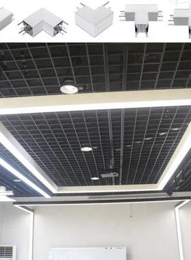 华丽照明后现代会议室方形吊灯工作室LED异形灯吸顶灯线条灯