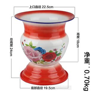 防滑老式加高加厚成人搪瓷痰盂矮痰桶老人儿童痰盂消毒便盆子孙桶