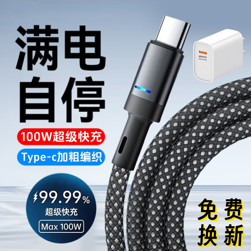 艾胜者100W快充Type-c数据线