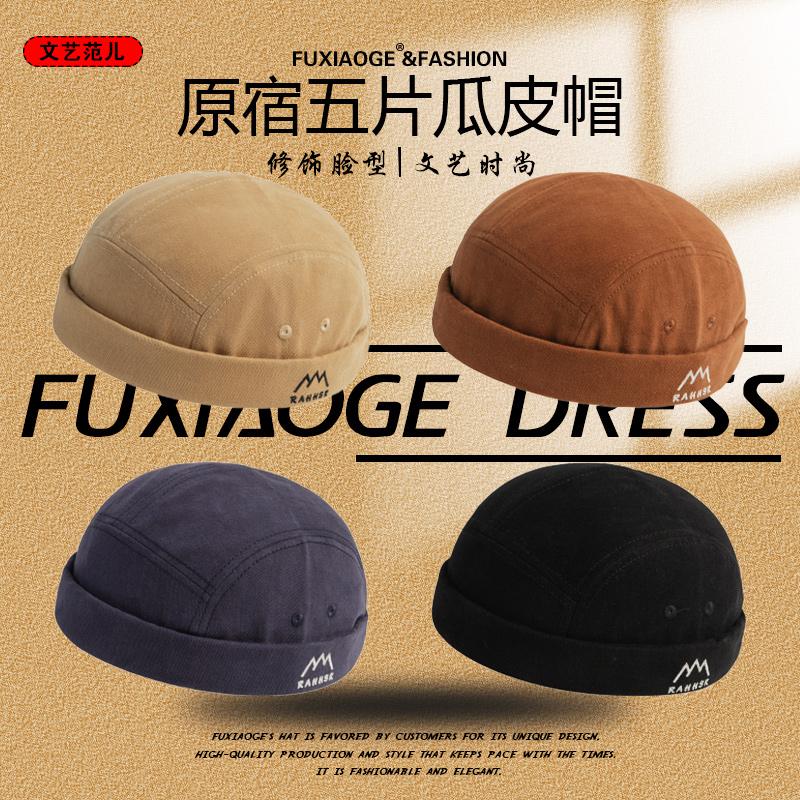 拂晓阁日系街头帽刺绣瓜皮帽潮牌