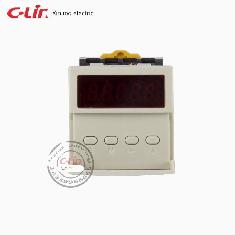 Hhj1-B数显5位计数继电器nfrx标准220V面板自动覆位新陵正品直销