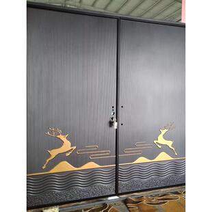 农村自建房大门家用对开门子母进户铜入户门铸铝门别墅大门双开门