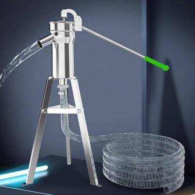 不锈钢手动压水井摇水泵家用摇井头手压泵吸水器抽水泵农村打水井