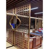 定制不锈钢屏风酒店隔断售楼部镂空屏风户外背景墙屏风格 栅