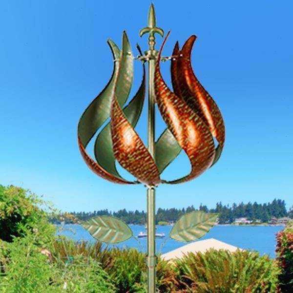 户外花园庭院别墅阳台草坪铁艺旋转风车装饰摆件创意模型造景布置