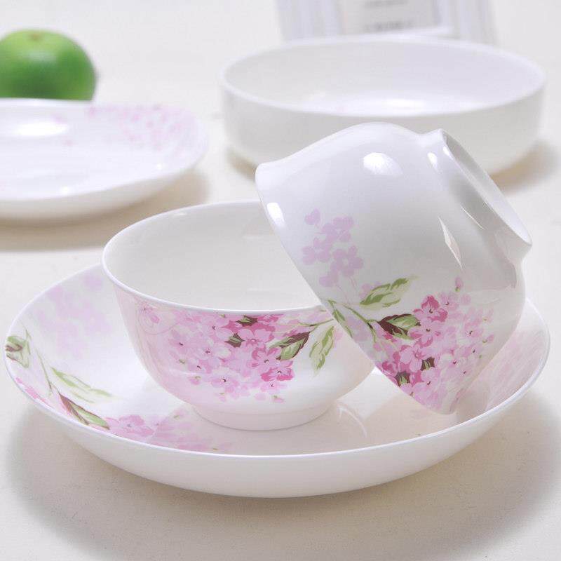 碗盘28头骨瓷餐具套装6人餐家用碗碟简约陶瓷餐具新中式28件新品