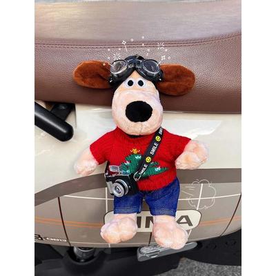 电动车装饰小配件可爱卡通掌门狗车内饰品摆件车外后备箱玩偶挂件
