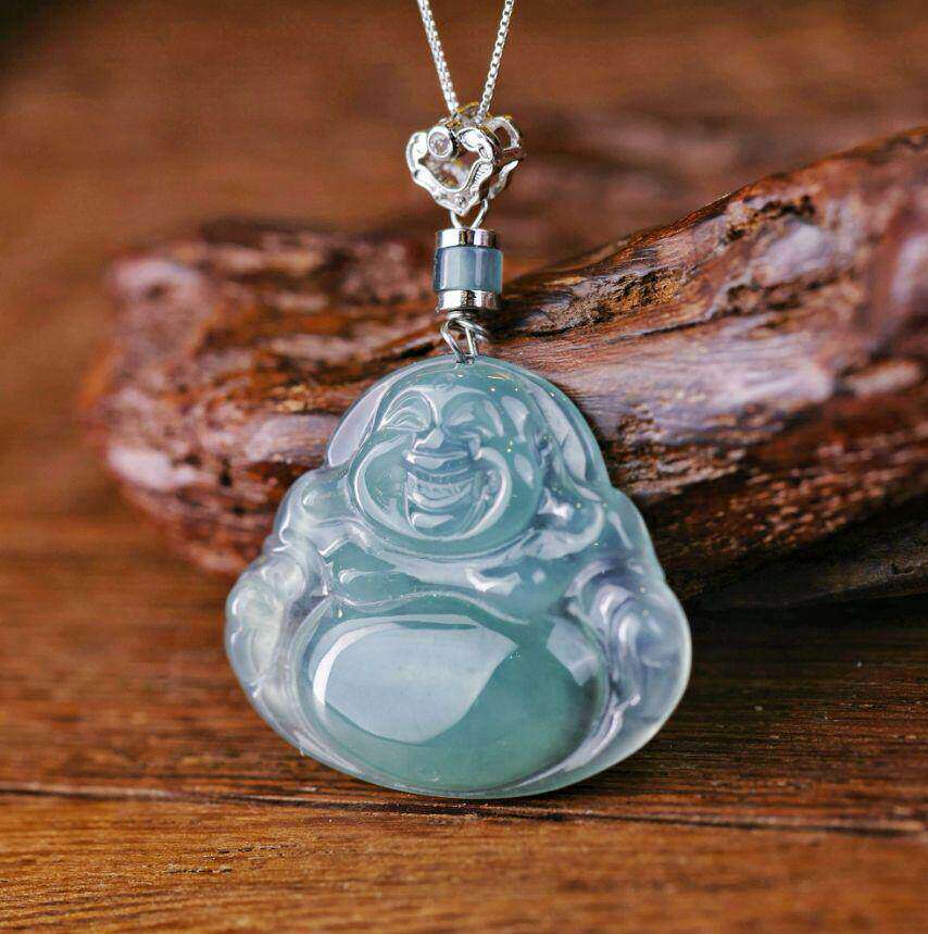 【新年珠宝节】天然A货翡翠雕刻佛公吊坠挂坠多样性发 KBR1103002