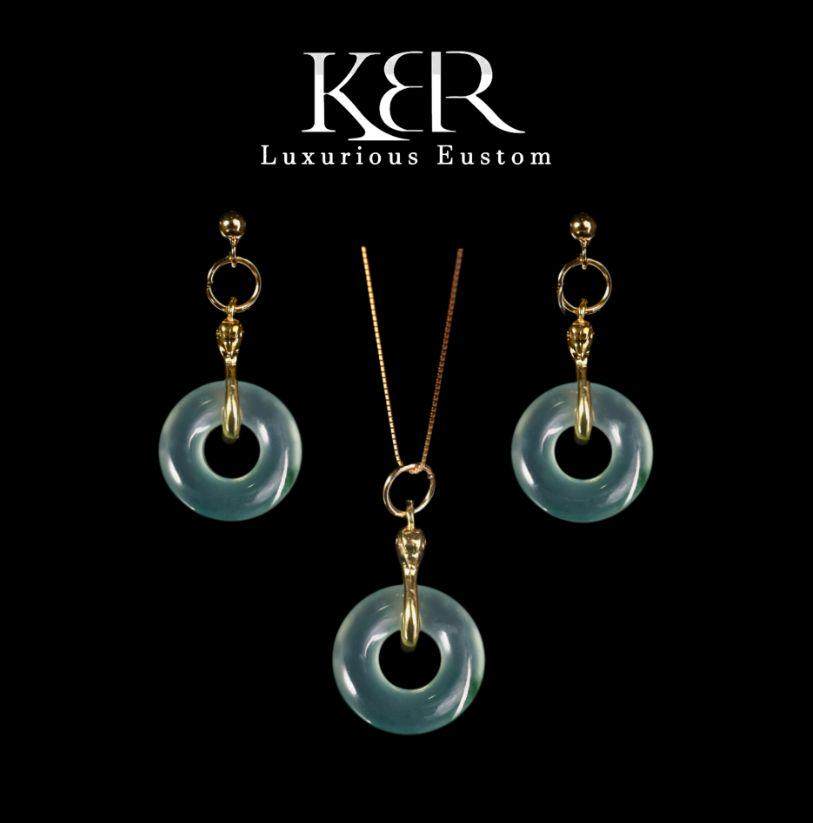 【珠宝节专享】天然A货翡翠平安扣甜甜圈耳饰吊坠套装KBR0303028,珠宝/钻石/翡翠,颈饰,淘宝优惠券,粉丝福利购,淘宝优惠卷