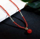 JJCZ51206004 天然南红冰红国风项链民族风老型女款 新年珠宝节