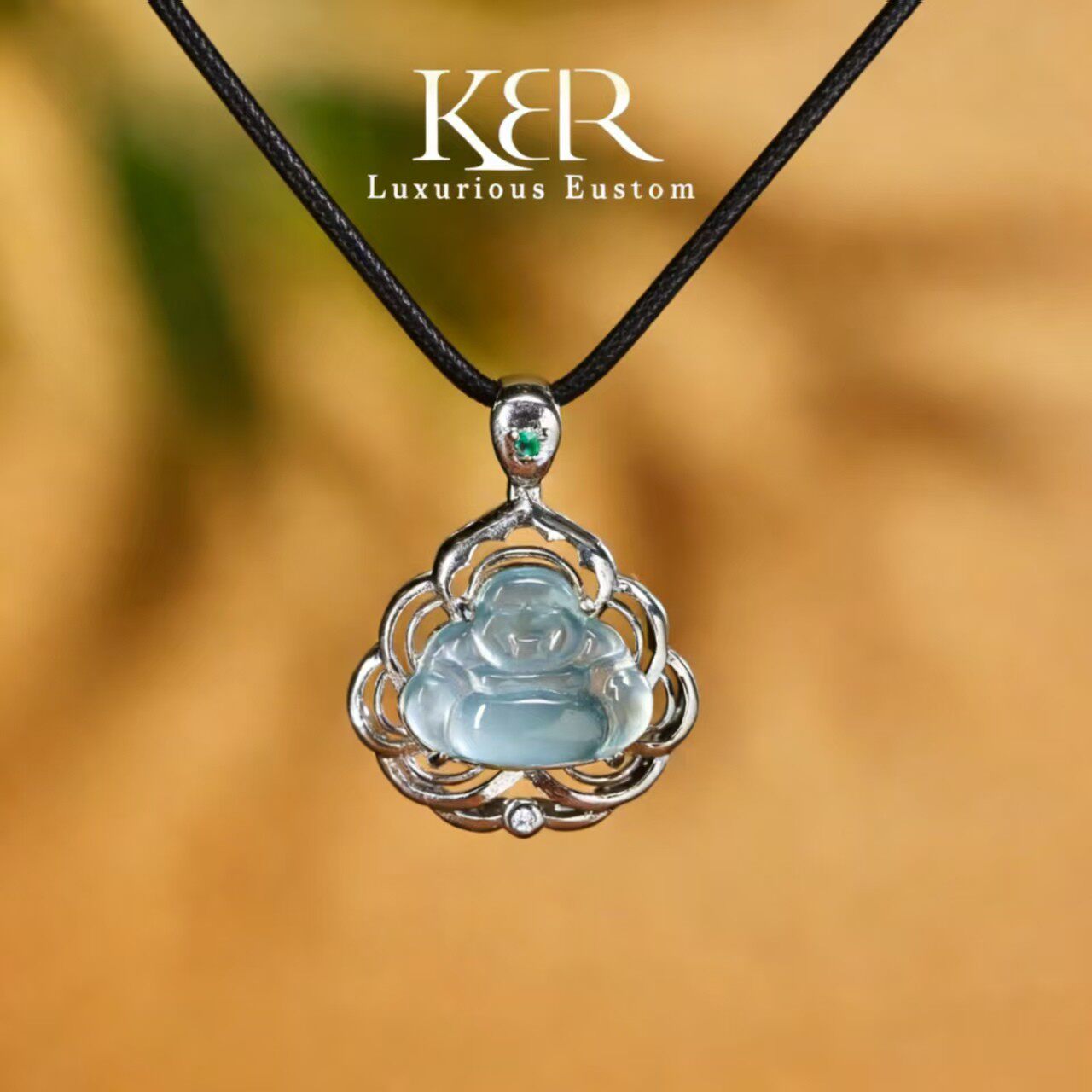 【甜甜圈虹虹tia专享】天然A货翡翠豪镶轻奢佛公吊坠 KBR51231999