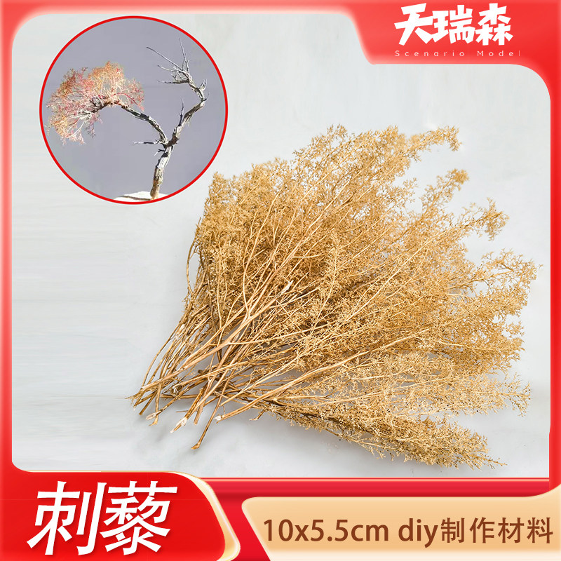 沙盘建筑模型场景刺藜军事diy手工制作材料树干枯树枝地台灌木