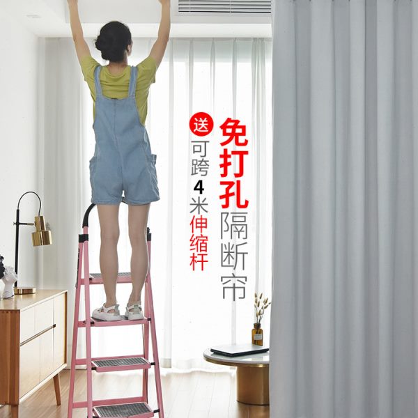 免打孔挡风门帘窗帘玄关隔断帘房间遮挡美容院专用帘子客厅屏风