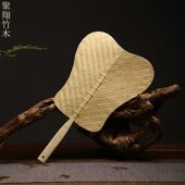 纯手工竹编本色竹扇复古风舞蹈扇艺术团扇工艺品扇和风绘扇
