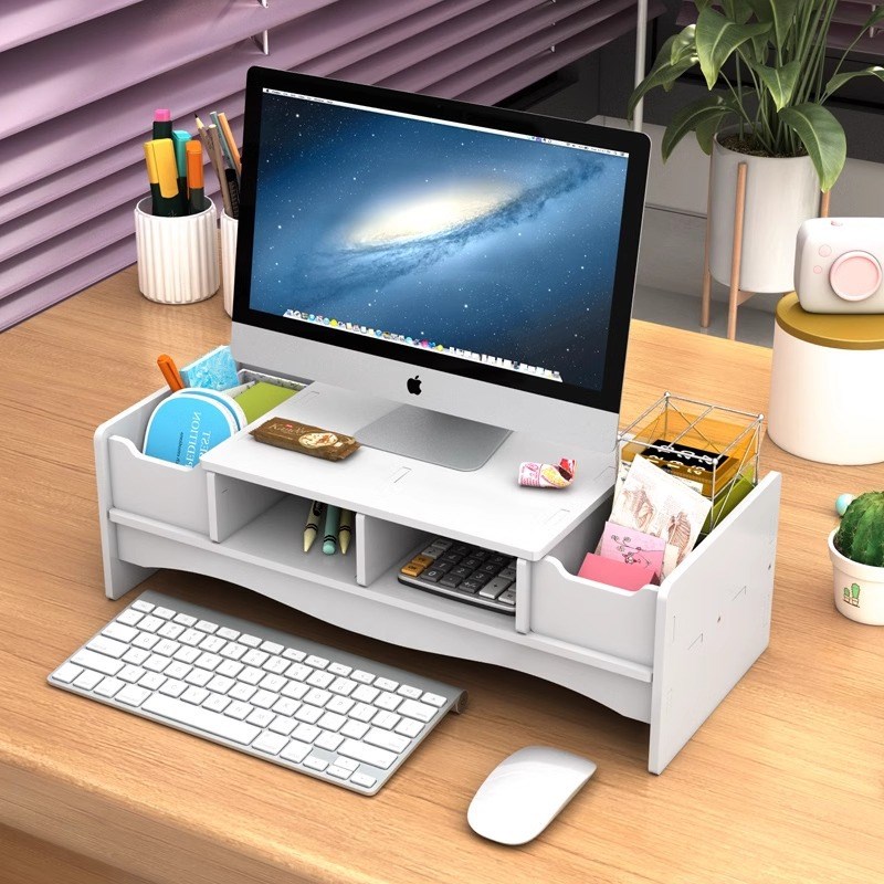 笔记本电脑显示器屏增高架台办公桌面置物架桌上收纳架整理抬高