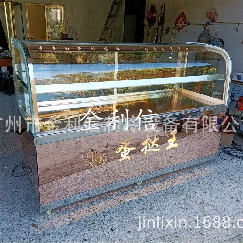 落地式新款弧型蛋挞王加热暖酥炉绿豆酥饼菠萝包保温陈列展示柜