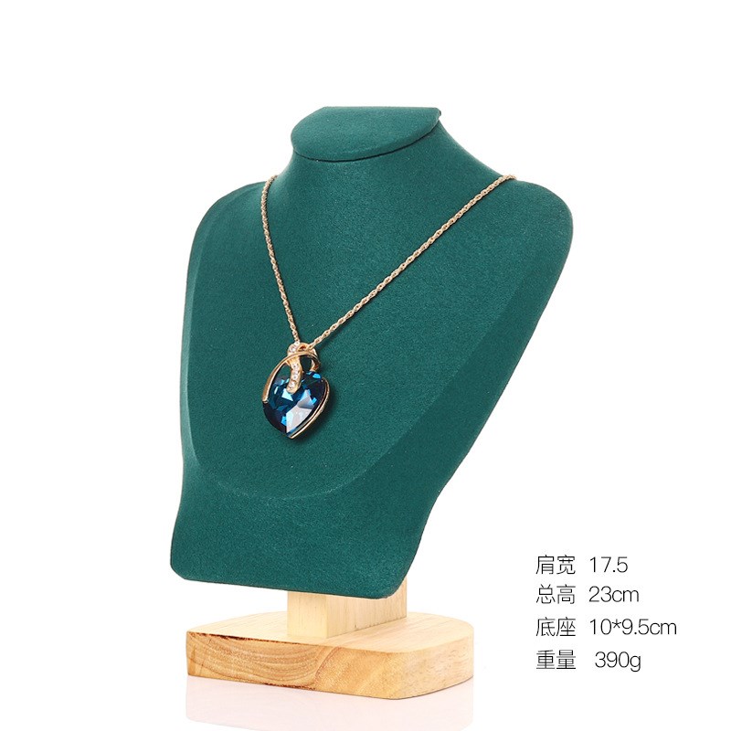 绒面项链陈列架人像首饰收纳架子脖颈吊坠摆台橱窗珠宝饰品展示架