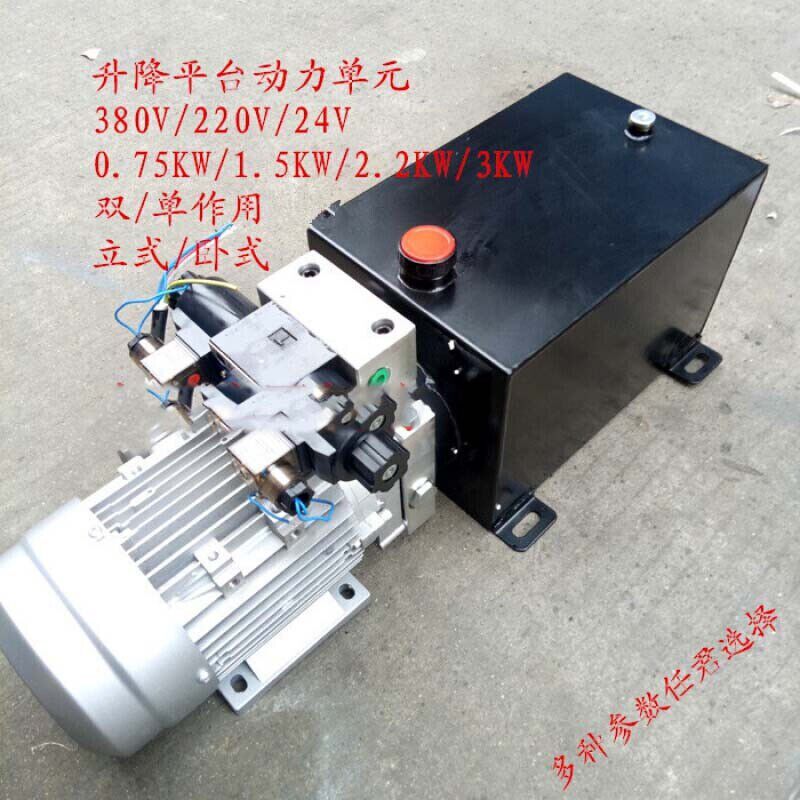定制升降平台动力单元小型液压站380V220V24V双单作用可定做立式3