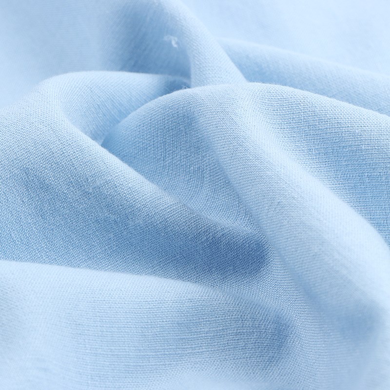 现货 TR双色仿麻布竹节涤棉西装面料 弹力童装休闲服衬衫布料