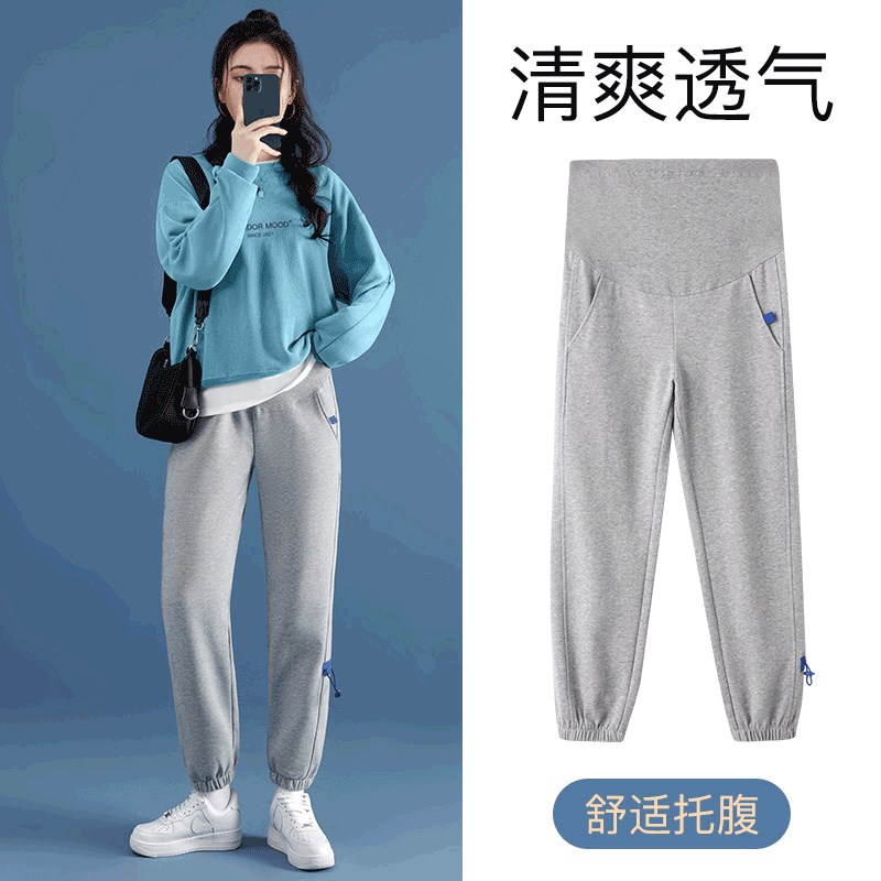 孕妇裤外穿卫裤哈伦裤运动休闲打底裤F秋季长裤春秋打底裤潮妈秋