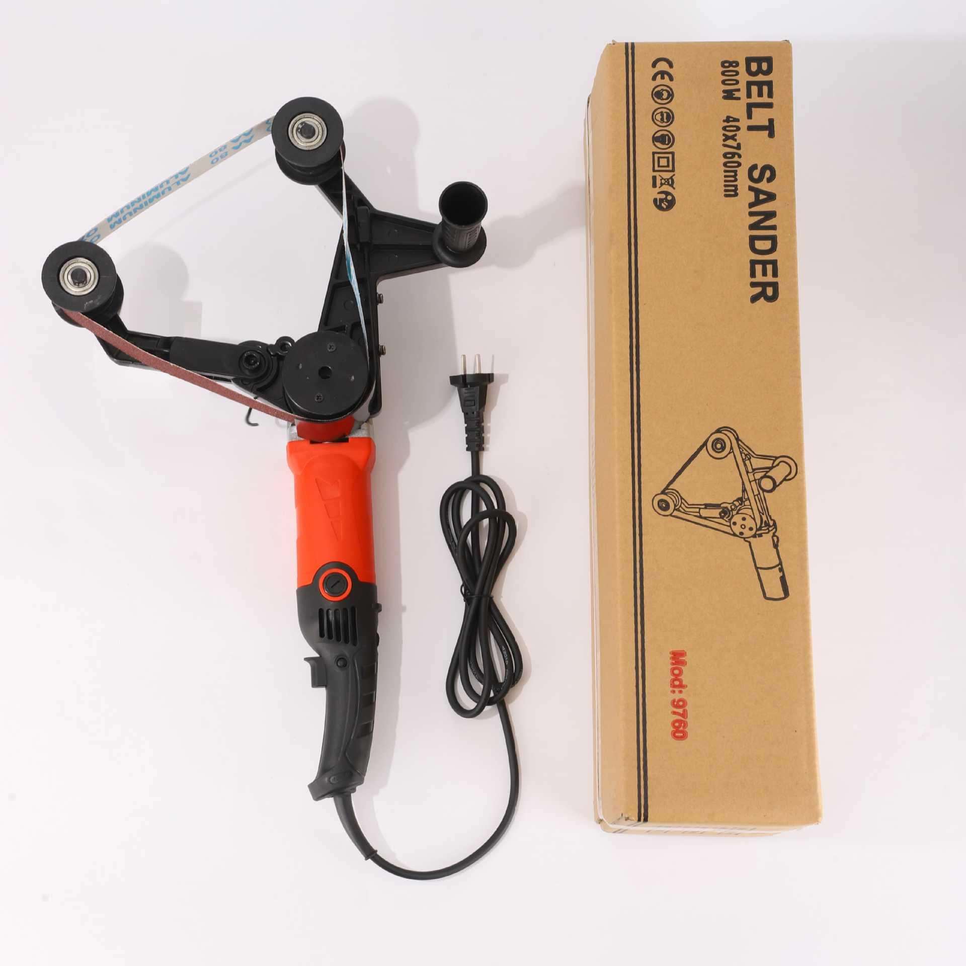 新款不锈钢圆管拉丝机抛光机器砂带机打磨机手提式角磨机变砂带机