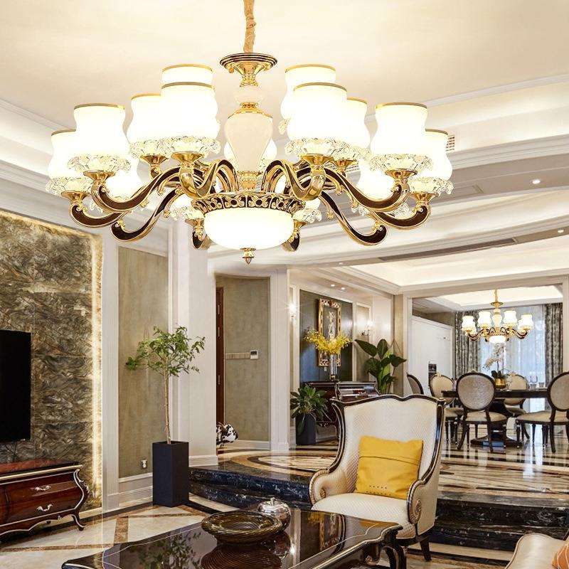 欧式客厅吊灯2024年新款现代简约大气家用吸吊顶灯大厅主跨境