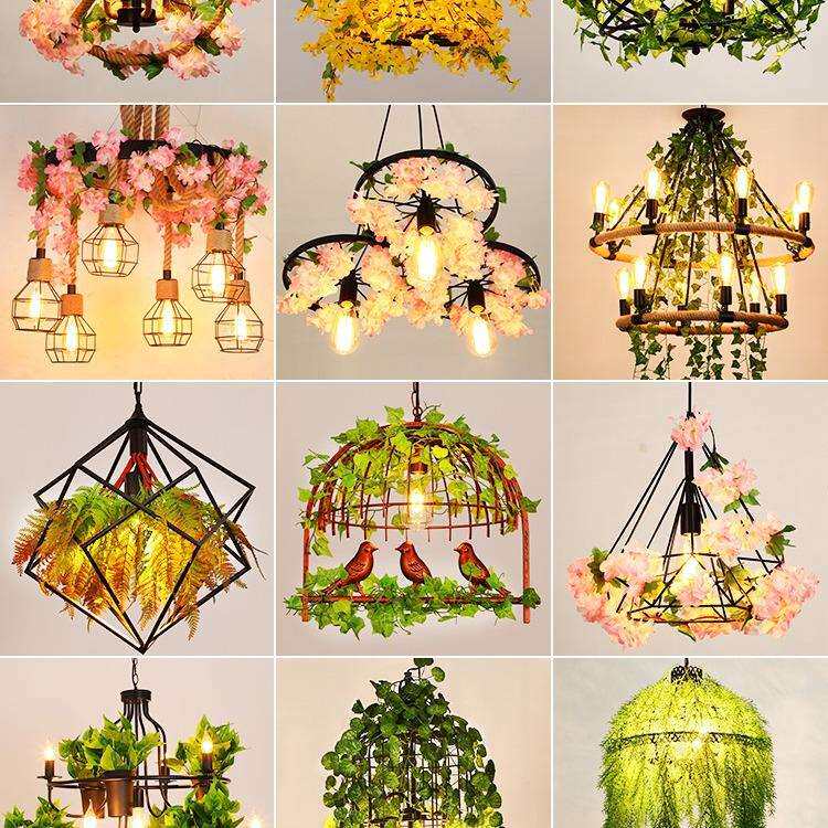 工业风植物灯泡吊灯主题餐厅清吧酒吧氛围吧台灯餐饮店铺商用灯饰