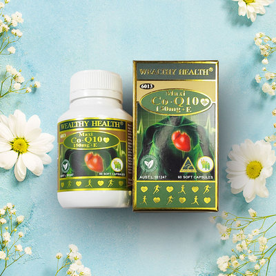WealthyHealth澳洲富康强效辅酶Q10心脏宝60粒成人中老年保护心脏