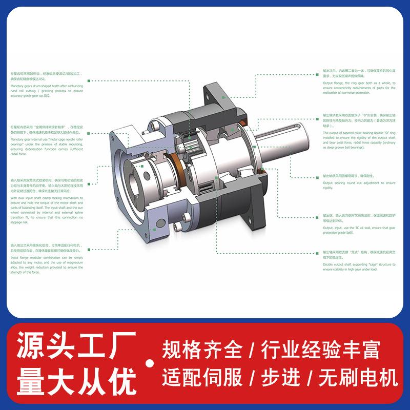 YCH64/90拐角兰输出精密行星盘减速机直角行减星速法机90度行星减
