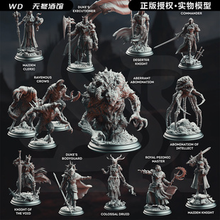 【骑士命运】圣武士 牧师 变异乌鸦脑魔 歌利亚德鲁伊DND棋子模型