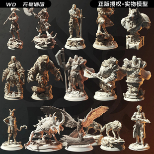 【月圆之夜】狼人 熊人 狂战士野蛮人 龙与地下城DND跑团棋子模型