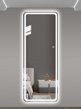 出口外贸跨境高端智能穿衣镜全身镜LED灯酒店玄关装饰长镜子显白