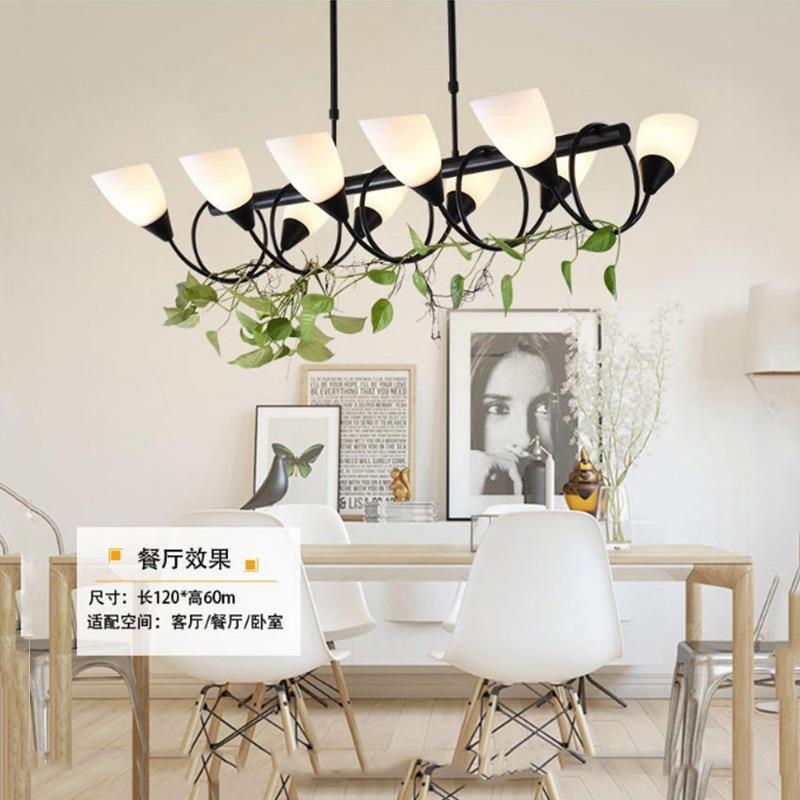 餐厅吊灯小清新简约多头吊灯酒店餐吧铃兰花田园风创意吊灯