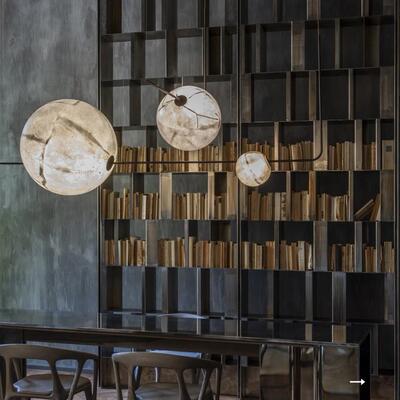 意大利Design by massimo castagna月球组合餐厅前台创意吊灯圆球