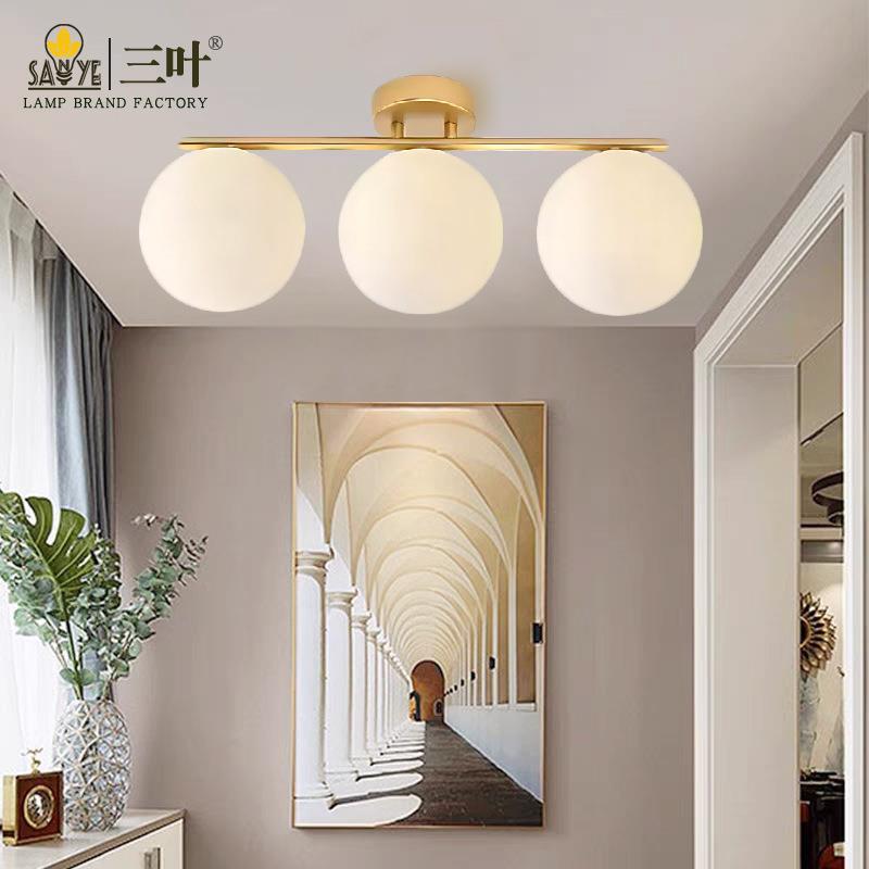 北欧现代简约魔豆吸顶灯卧室灯衣帽间灯具入户走廊过道阳台灯跨境