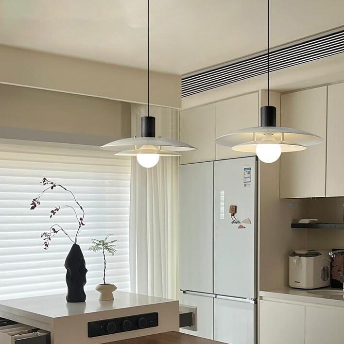 创意飞碟丹麦餐厅吊灯法式美式复古奶油风餐桌灯双头饭厅吧台灯具