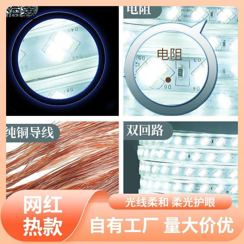 s%100米套装-灯带高亮变光家用客厅吊顶户外跑马光带220灯条